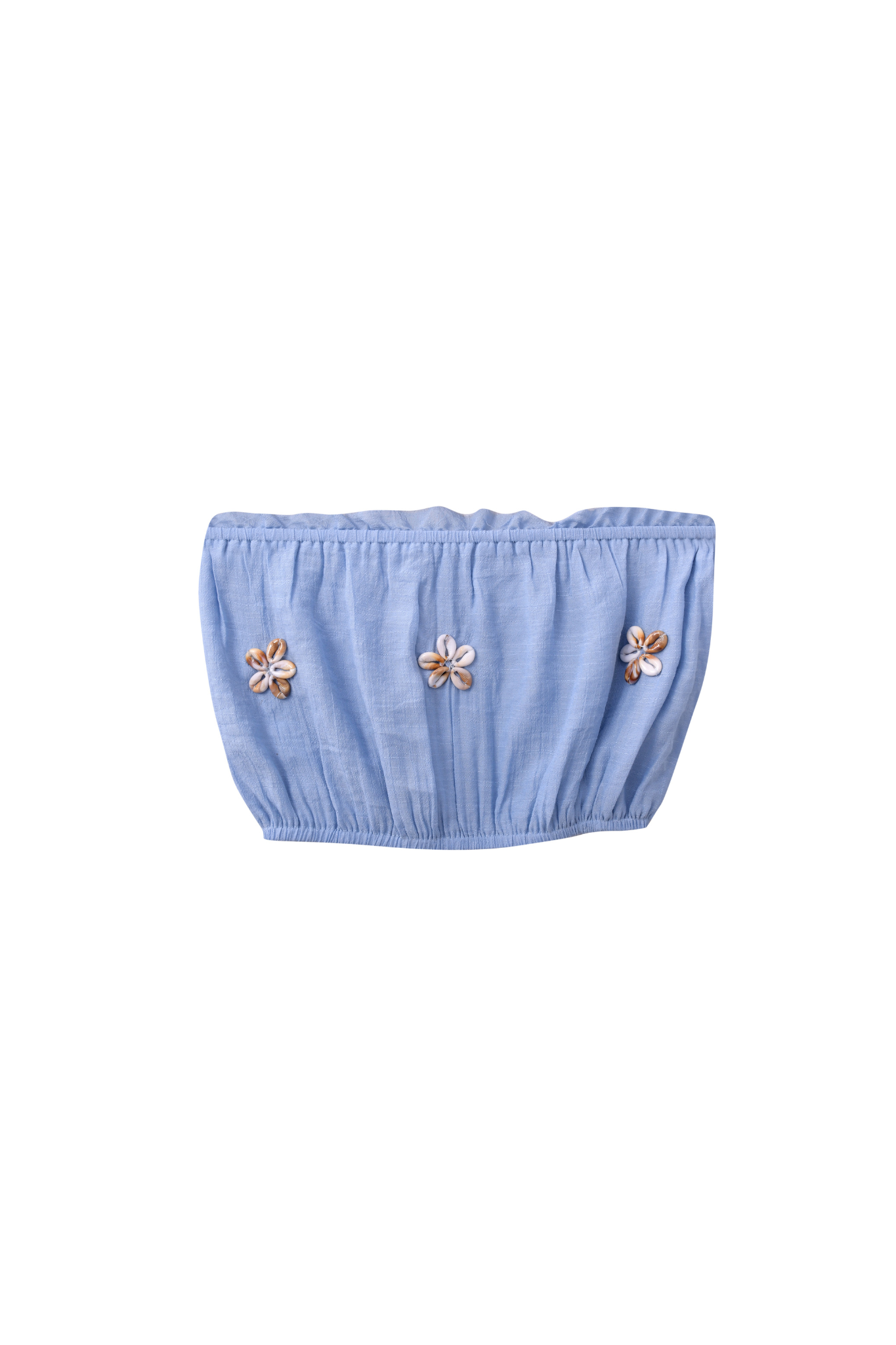 Shell Bloom Bandeau in Baby Blue