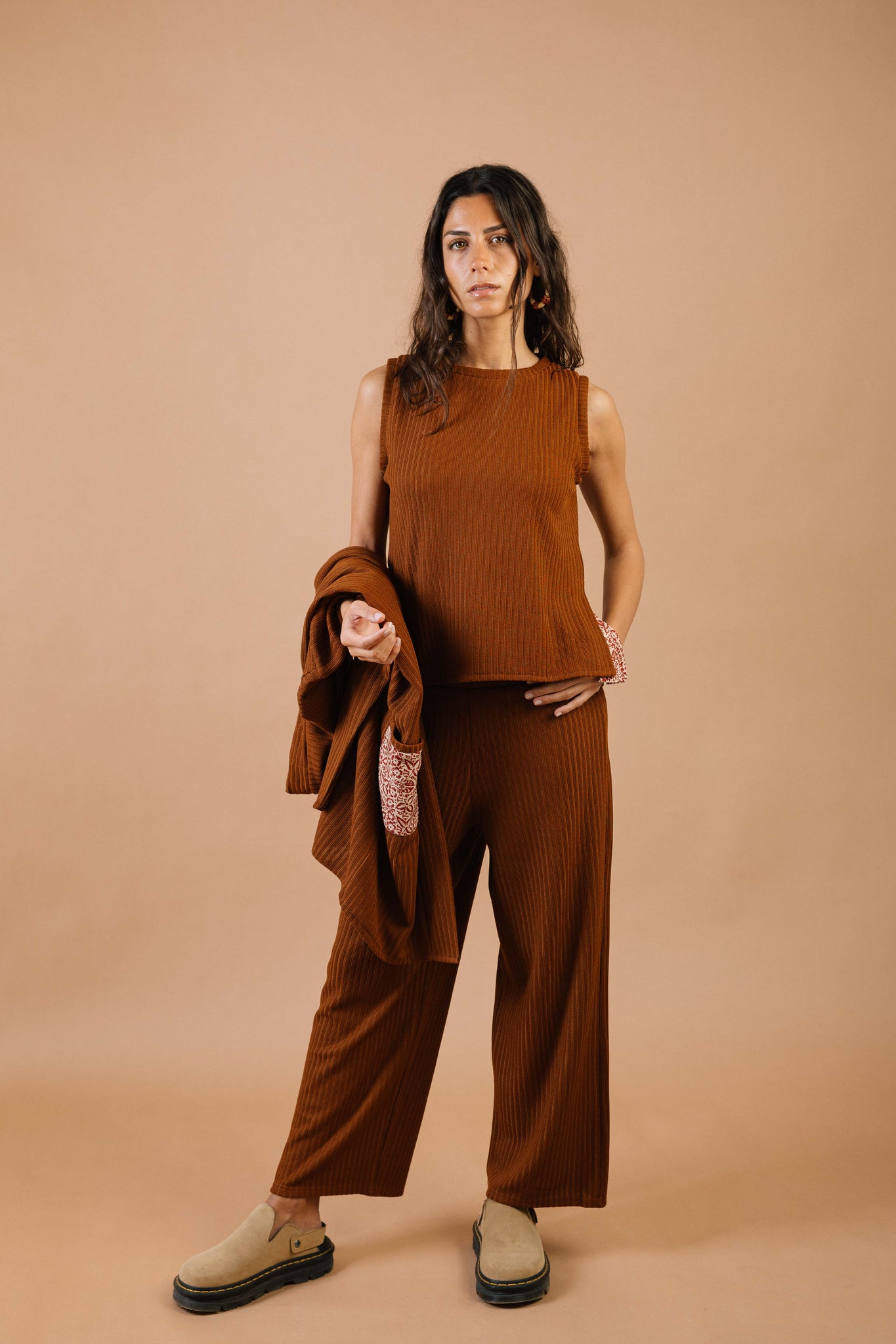 Live In Me Top Brown