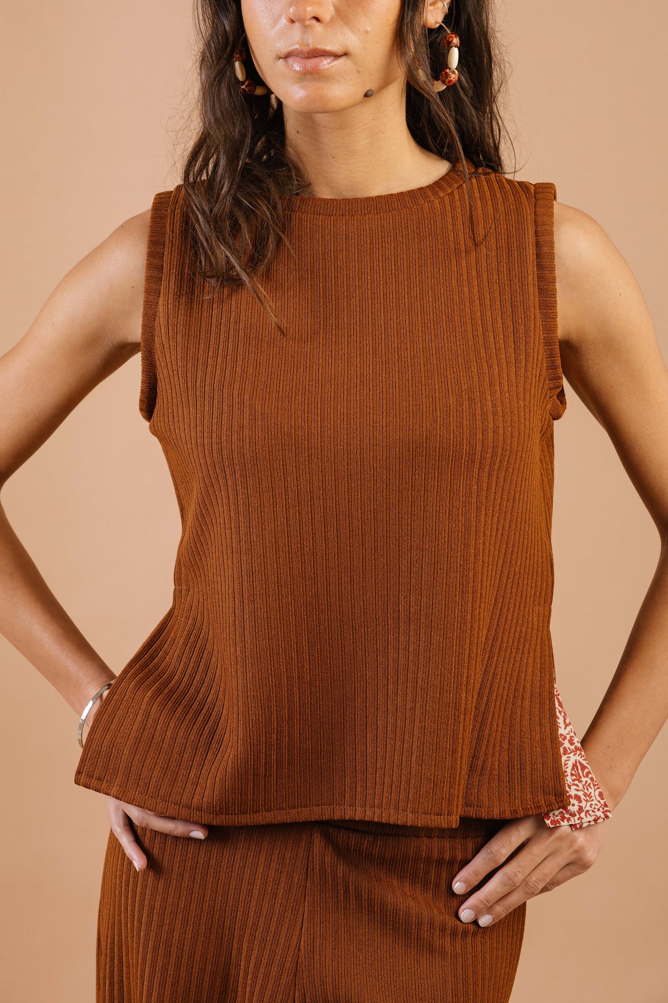 Live In Me Top Brown