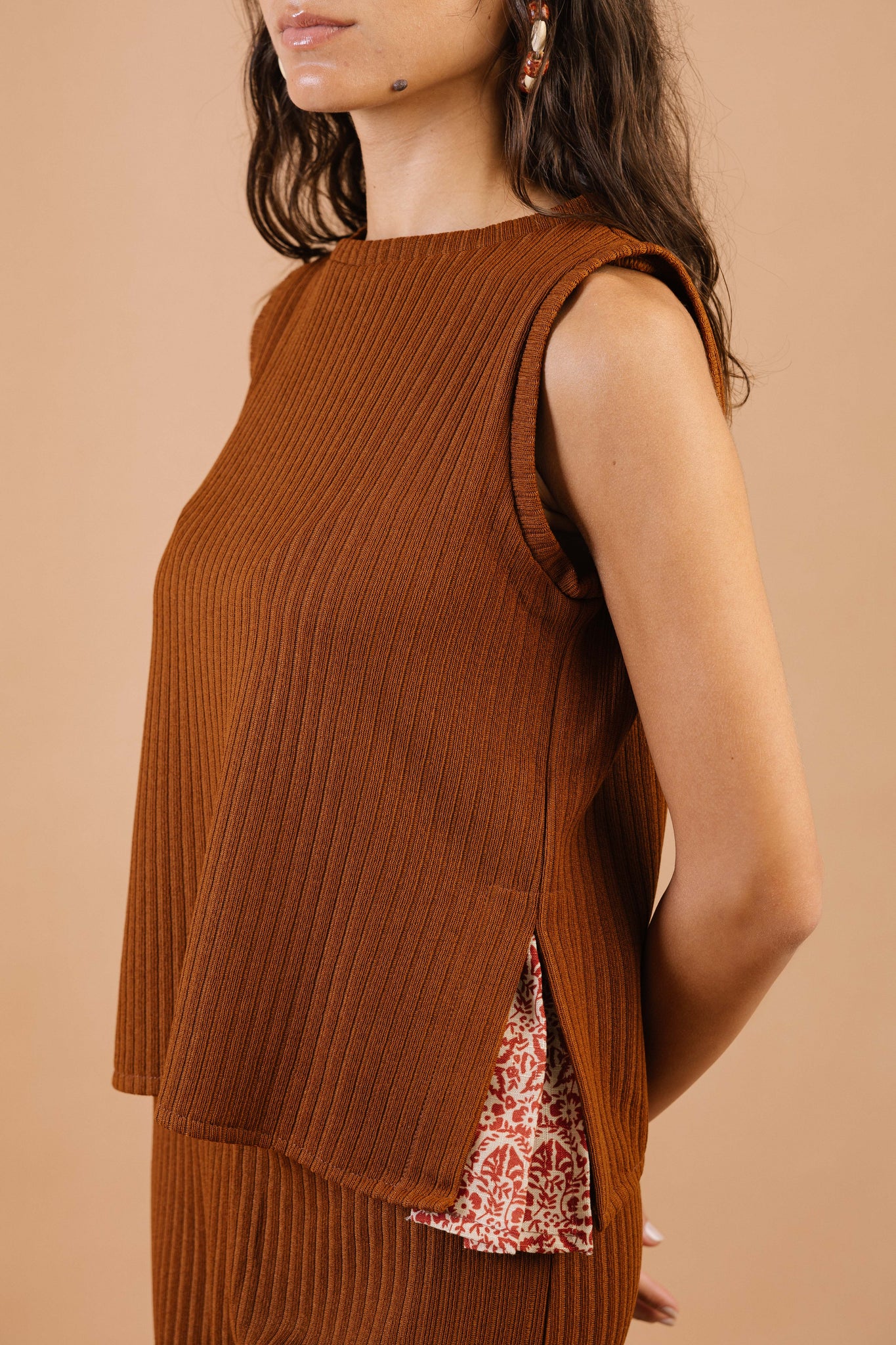 Live In Me Top Brown