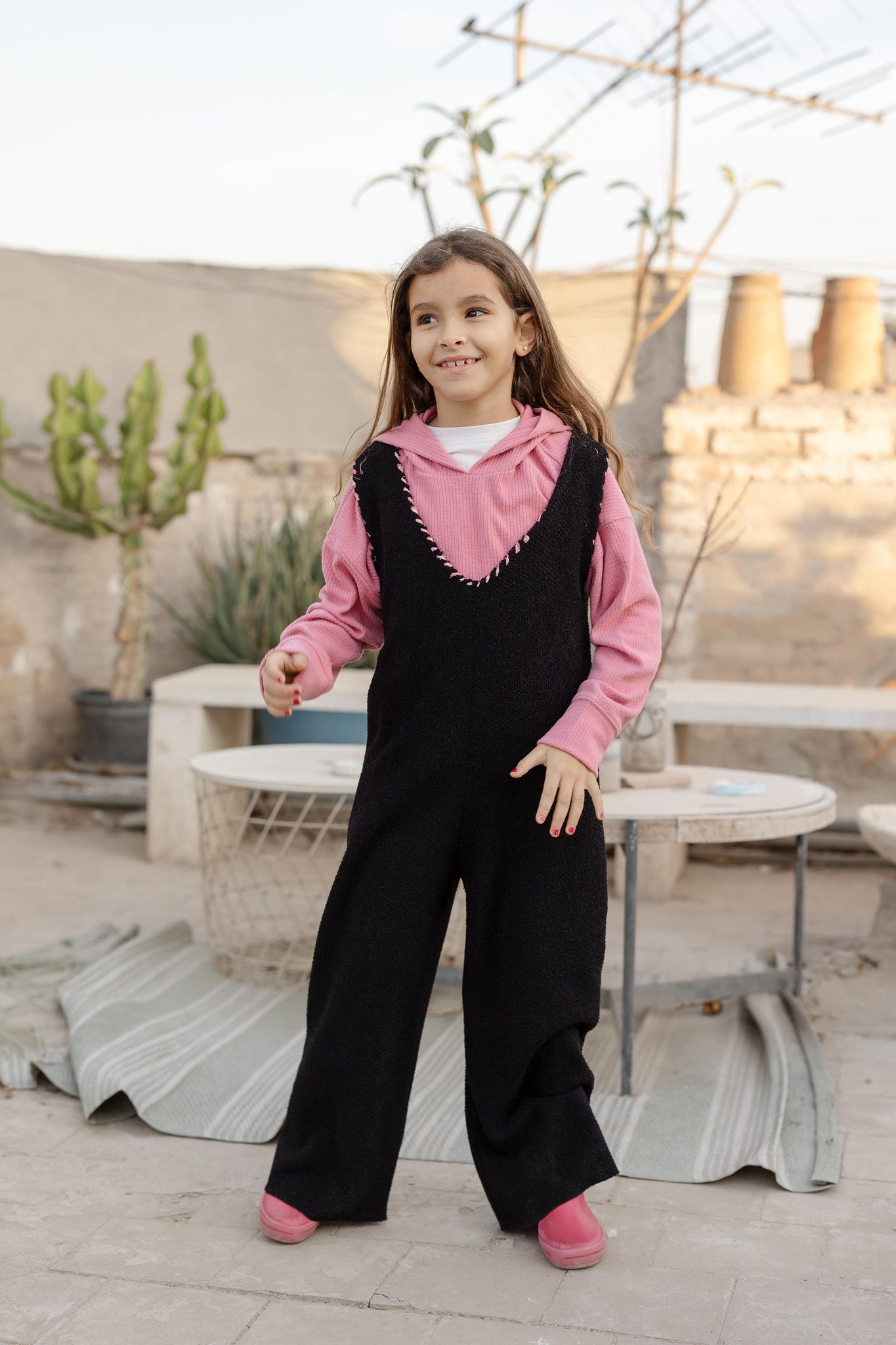 Just Let Her Wander Jumpsuit Black