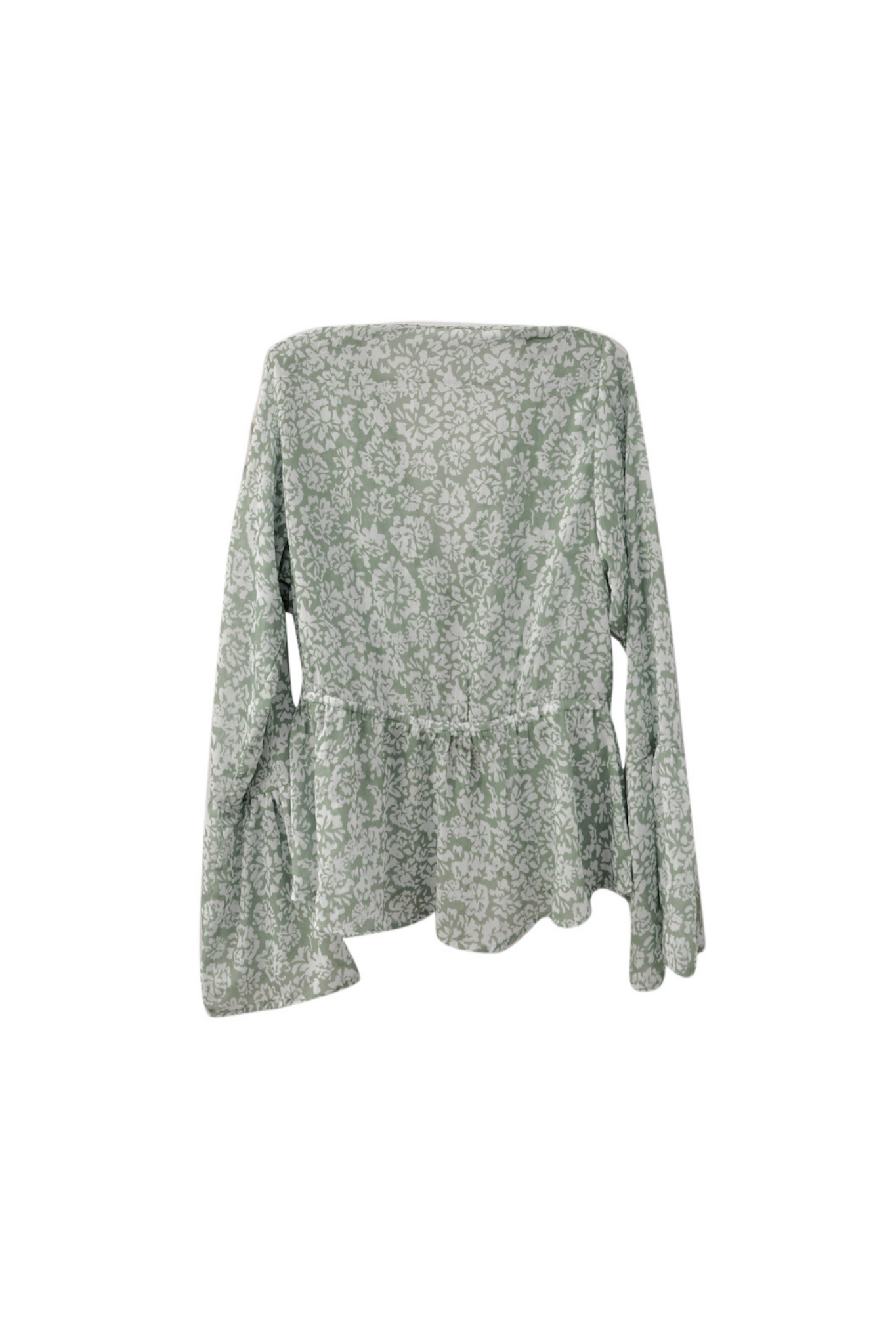 Lucky Lola Chiffon Top in Green Blossom