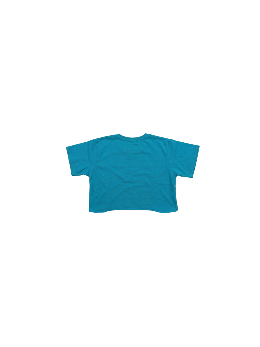 Little Sandy Shore Crochet Tee in Turquoise