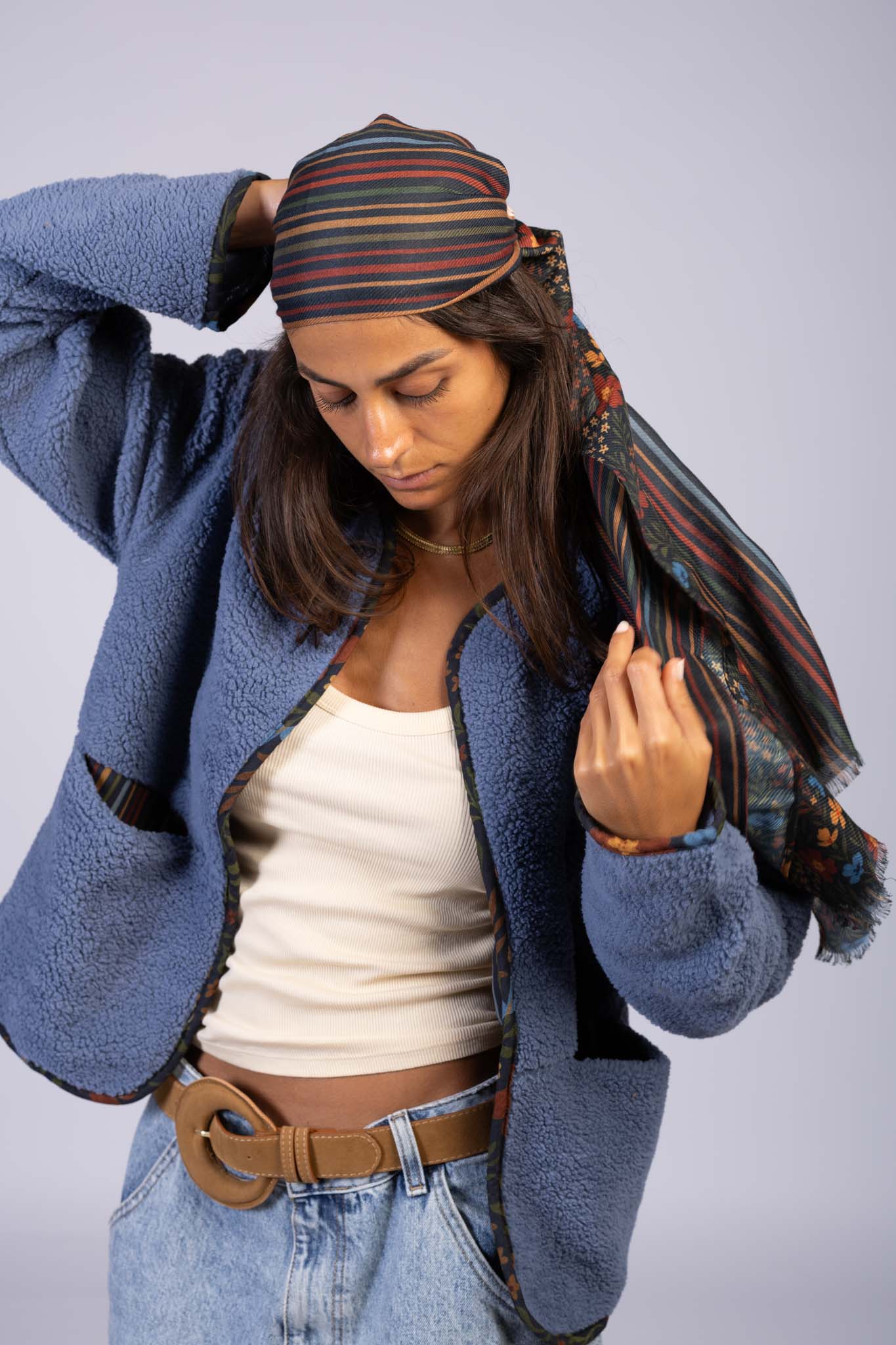 Borderline Cozy Jacket in Indigo