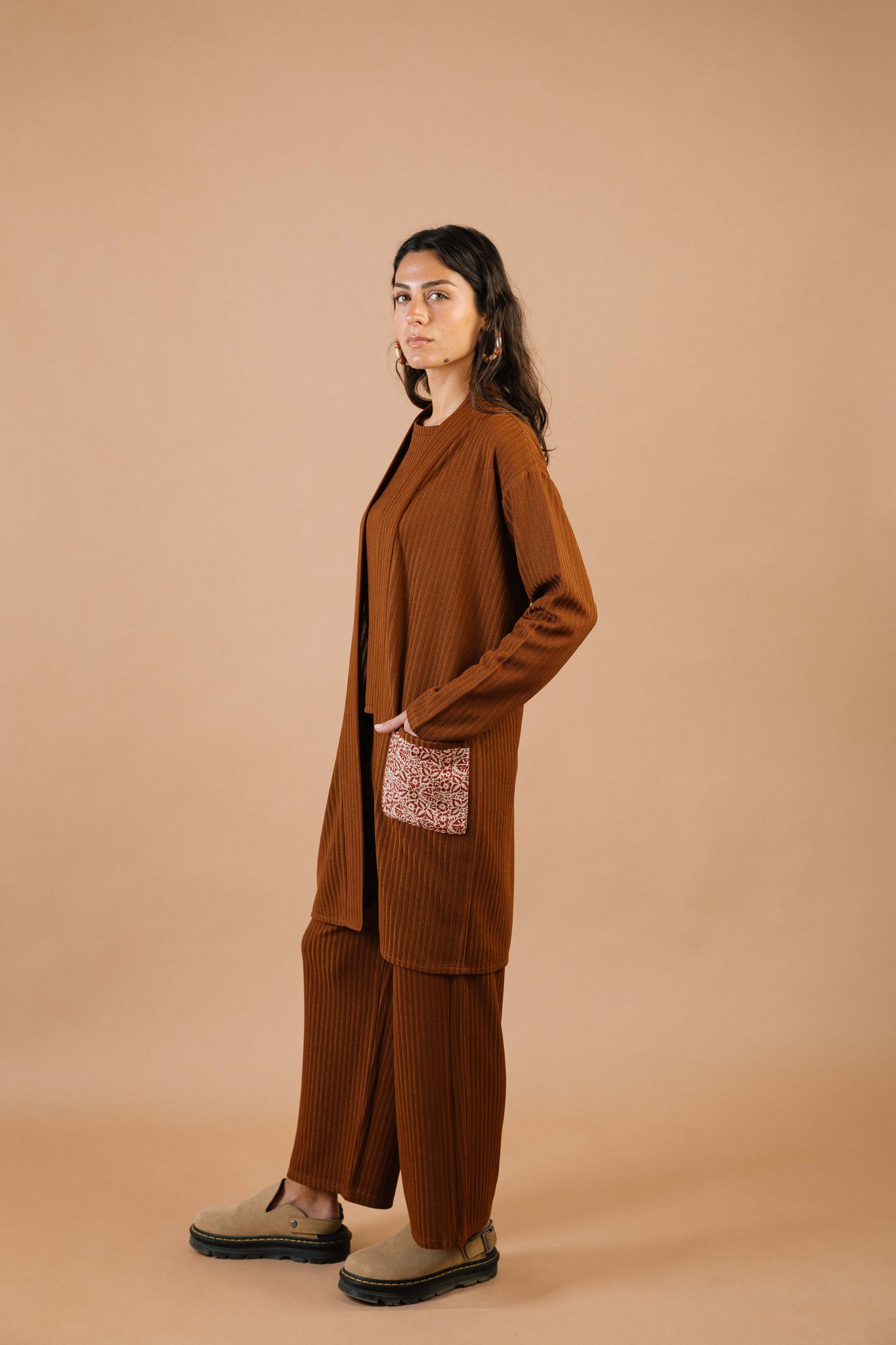 Forever Comfort Cardigan Brown
