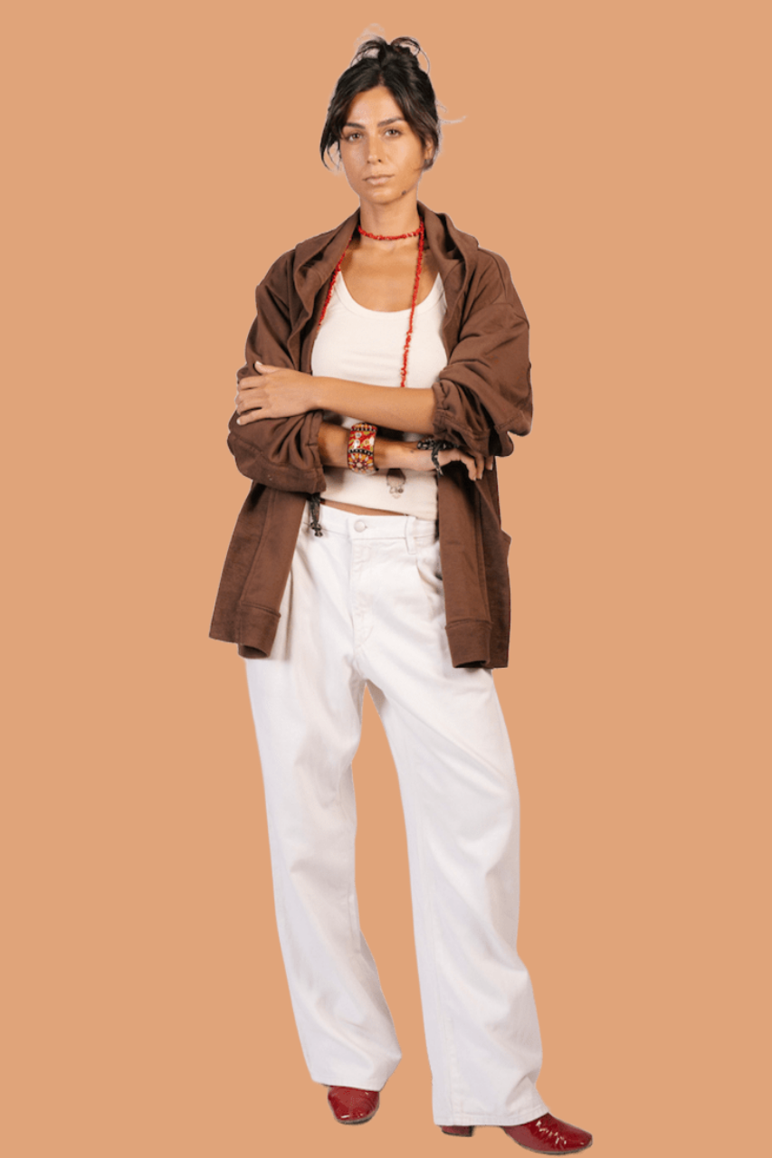 Al Wadi Cardigan in Palm Brown