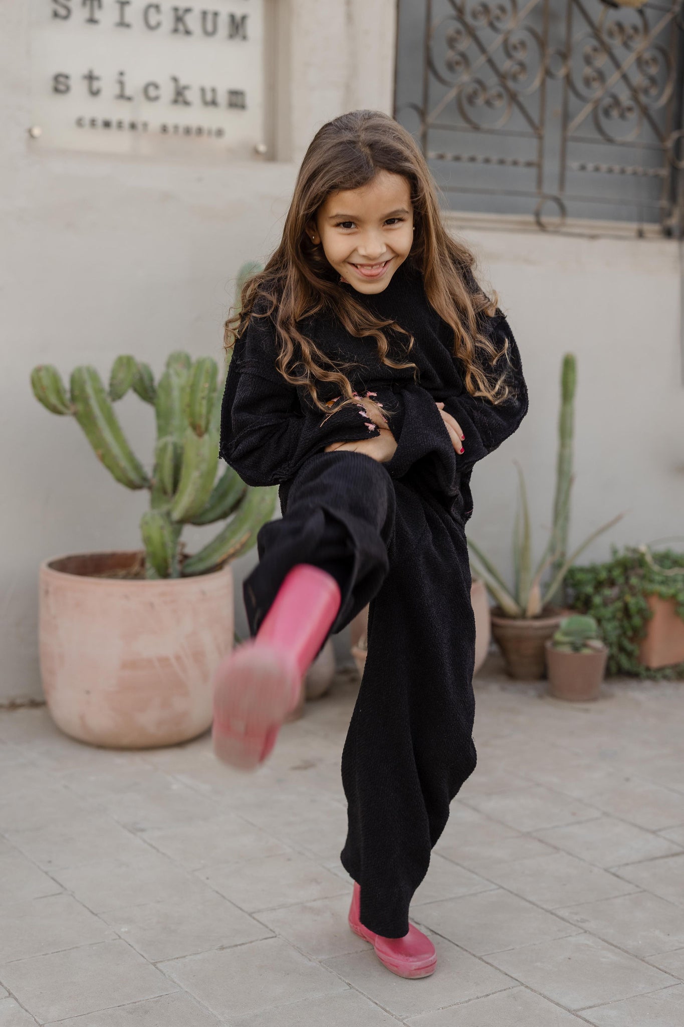 Little Stitched Up Coziness Hoodie in Black