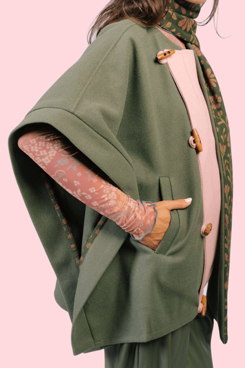 Sukoon Poncho in Rosey Forest