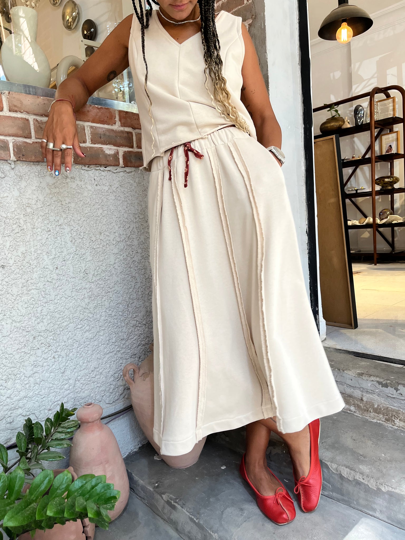 Al Wadi Skirt In Ivory