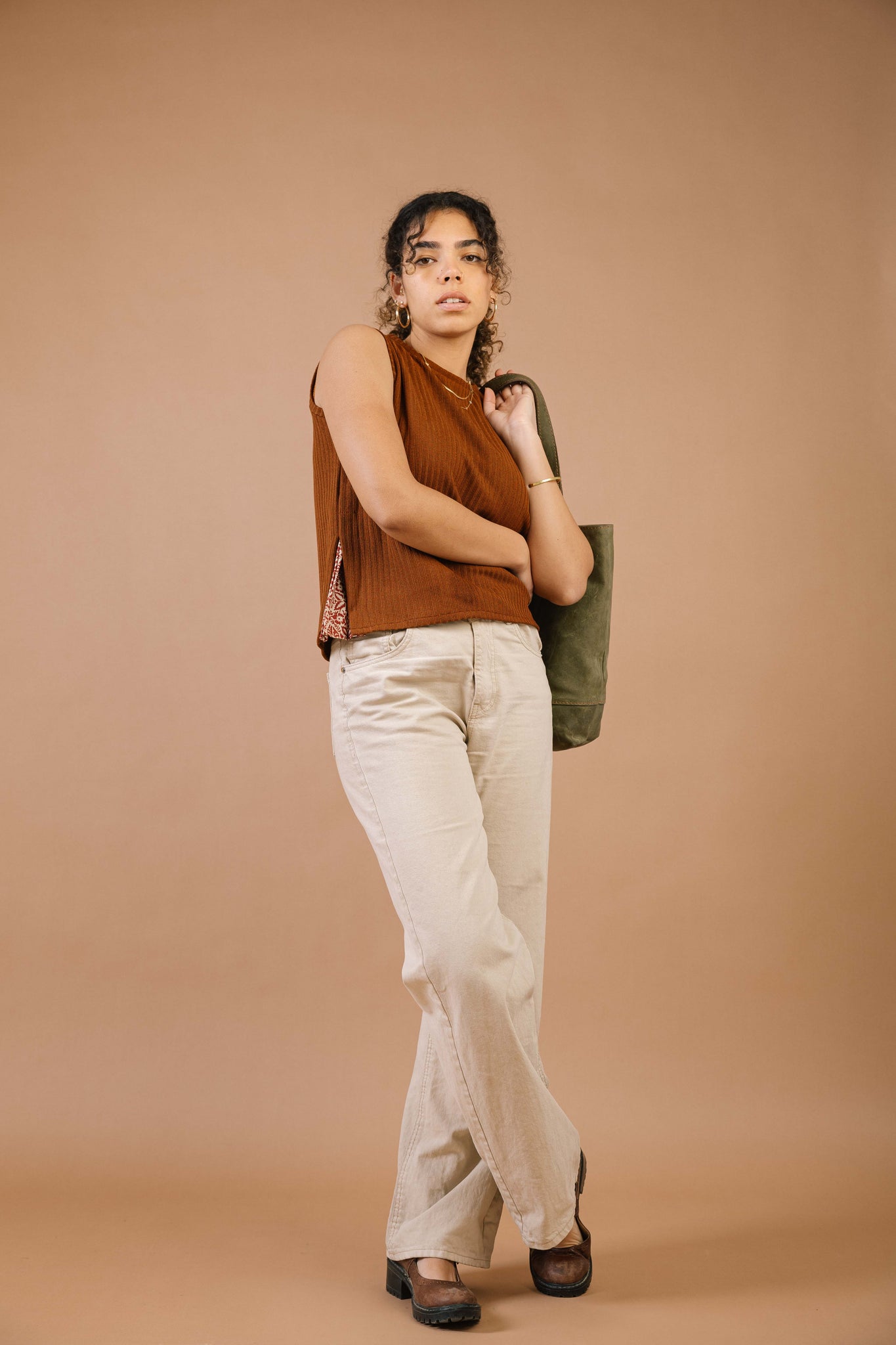 Live In Me Top Brown