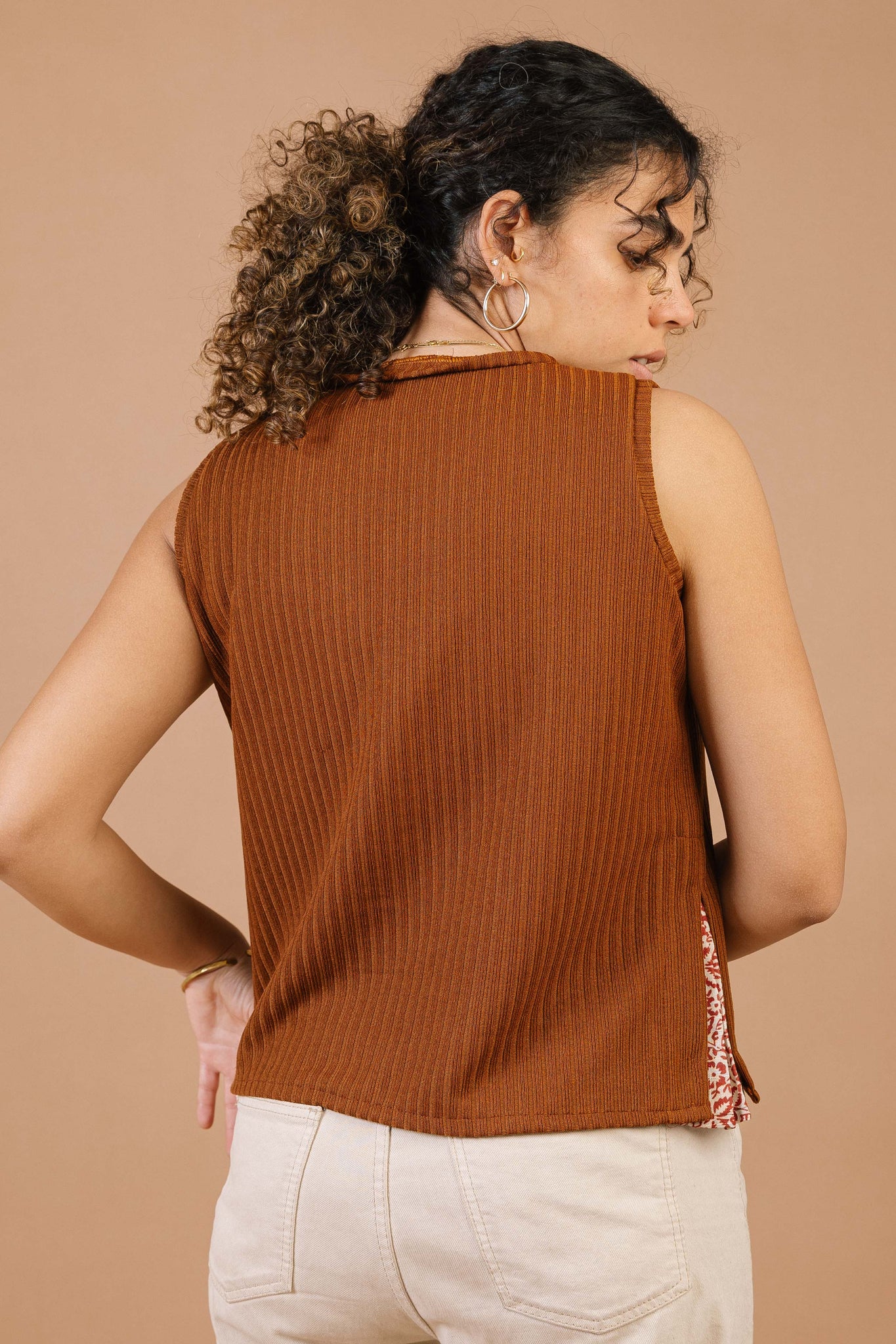 Live In Me Top Brown