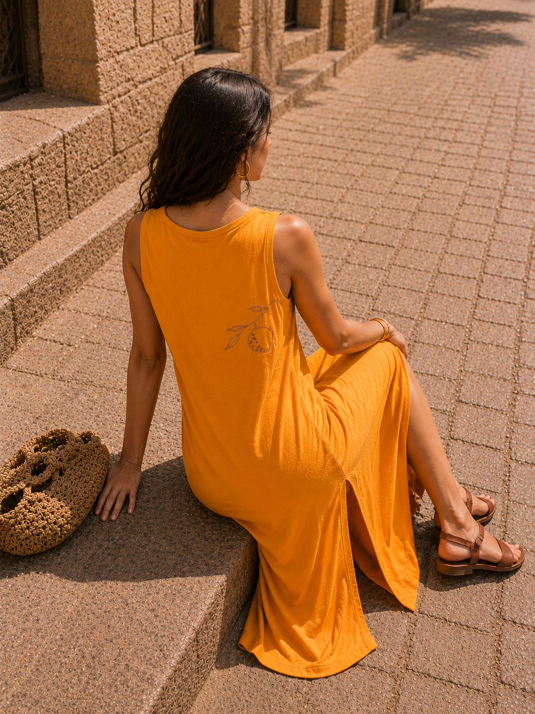 Cairo Dress in Lamuna Honey