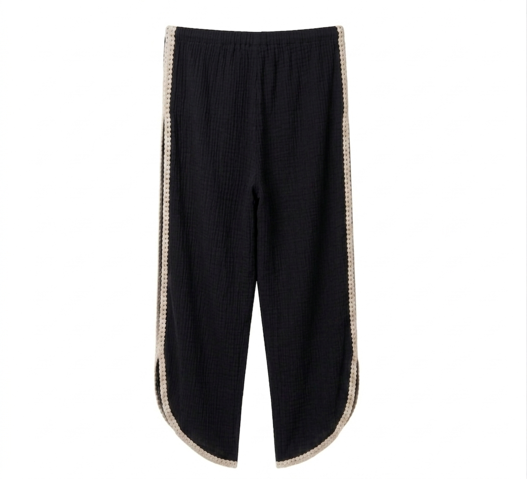 Coastal Slits Pants in Black