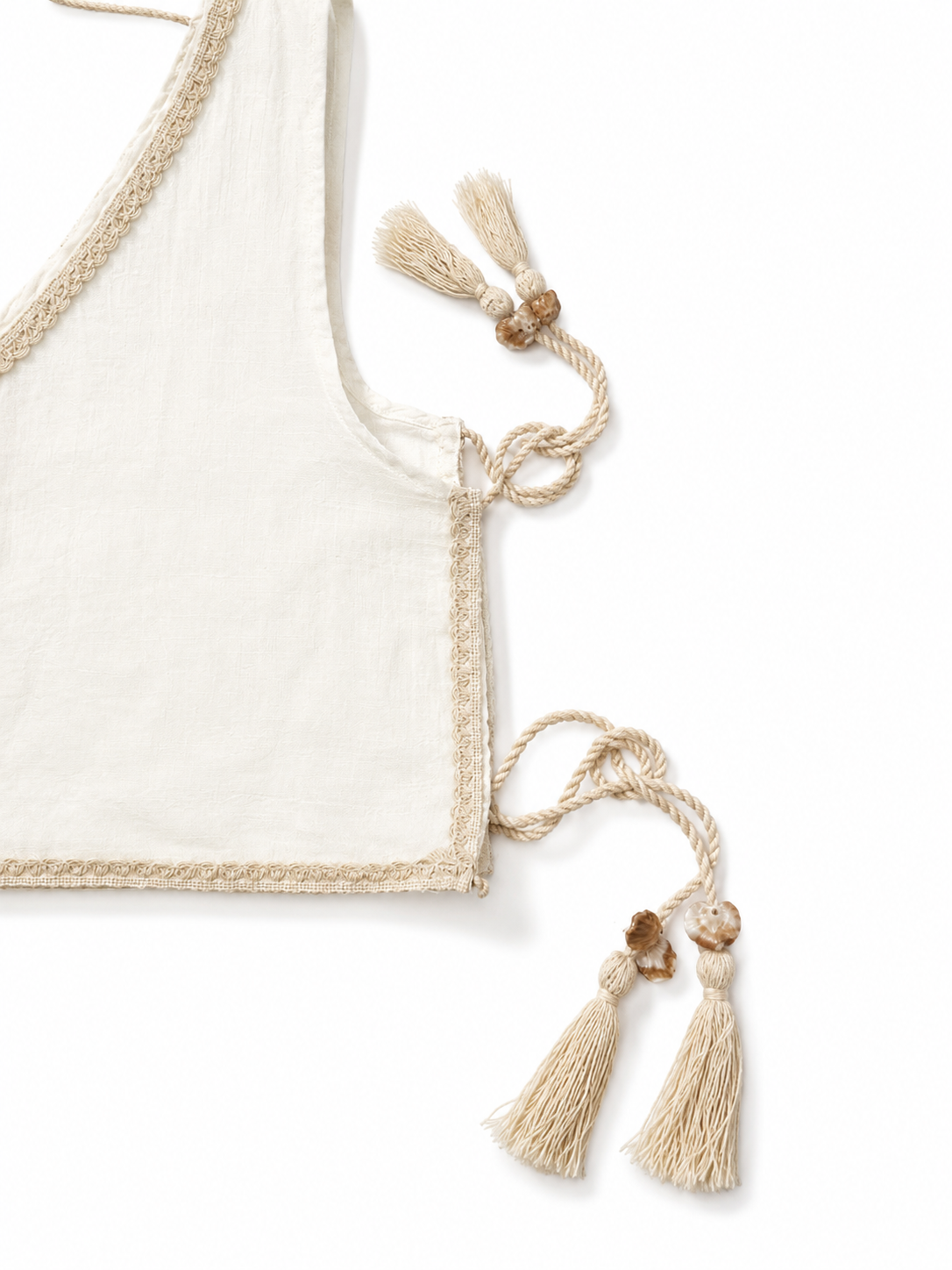 Coastal Slits Top In White