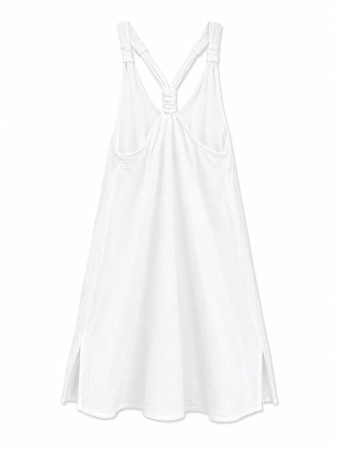 Sama Crinkle Beach Dress in White