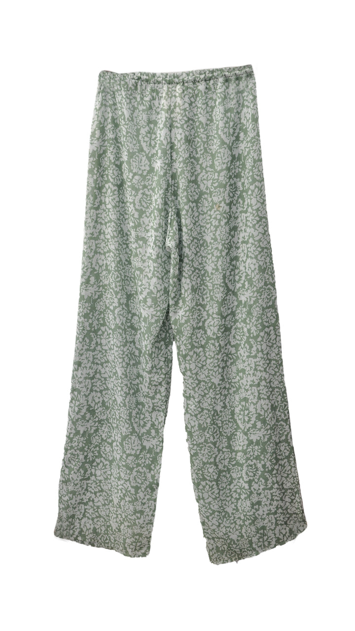 Lucky Lola Chiffon Pants in Green Blossom