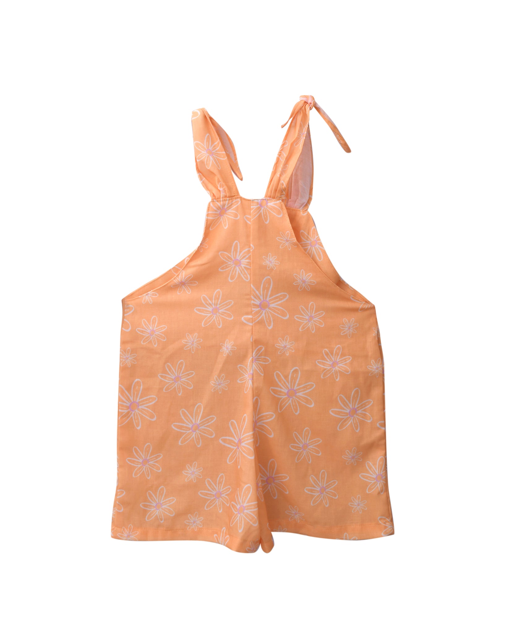 Little Sunny Days Romper in Orange Blooms