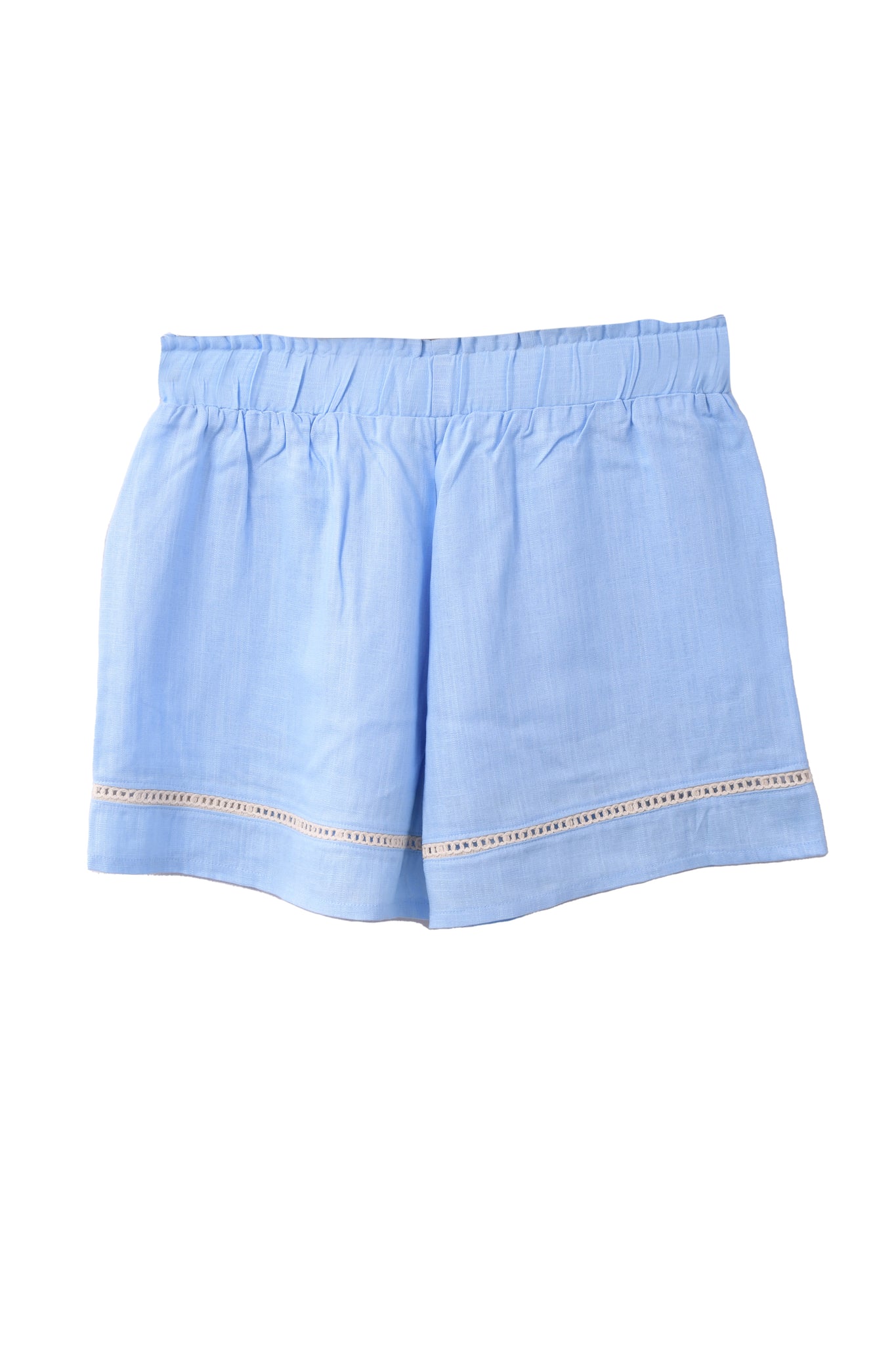 The Aziza Linen Short In Baby Blue