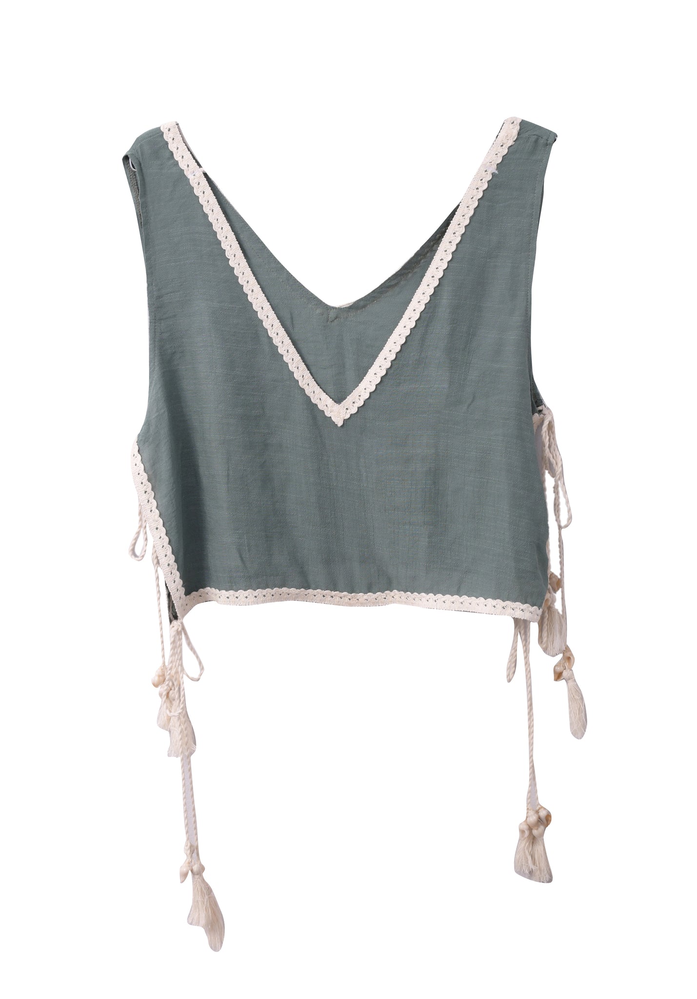 Coastal Slits Top In Olive