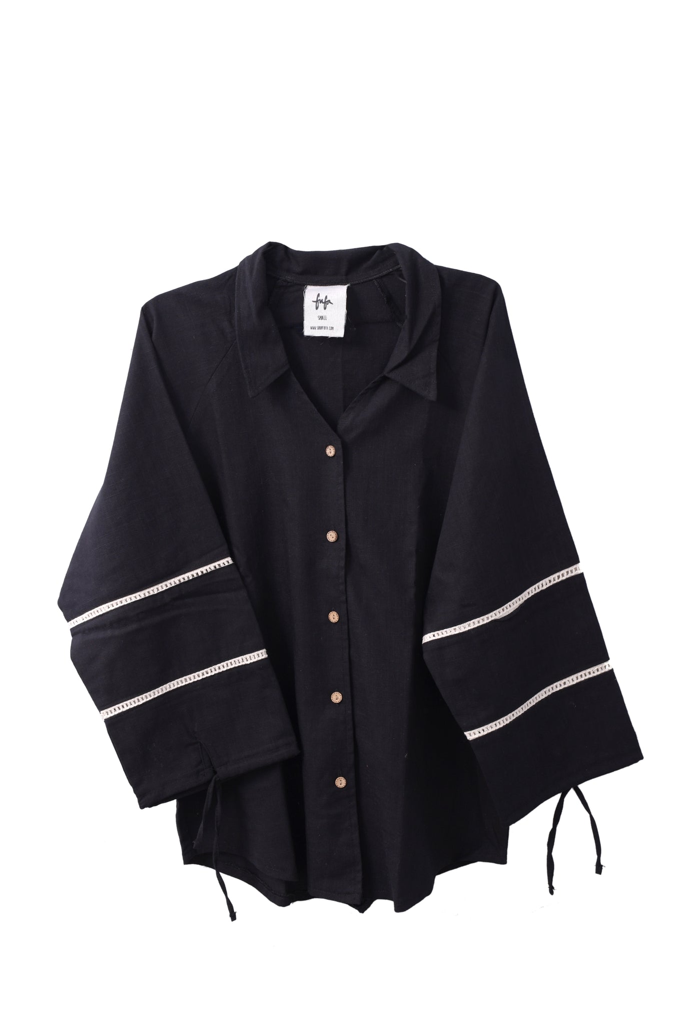The Aziza Linen Shirt in Black