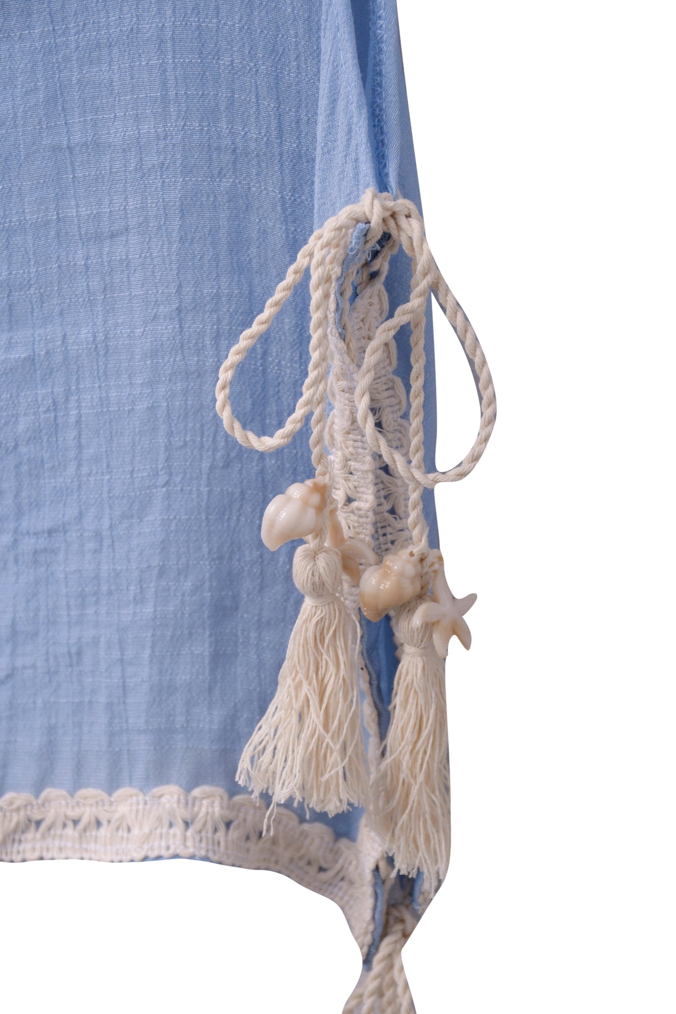 Coastal Slits Top In Baby Blue