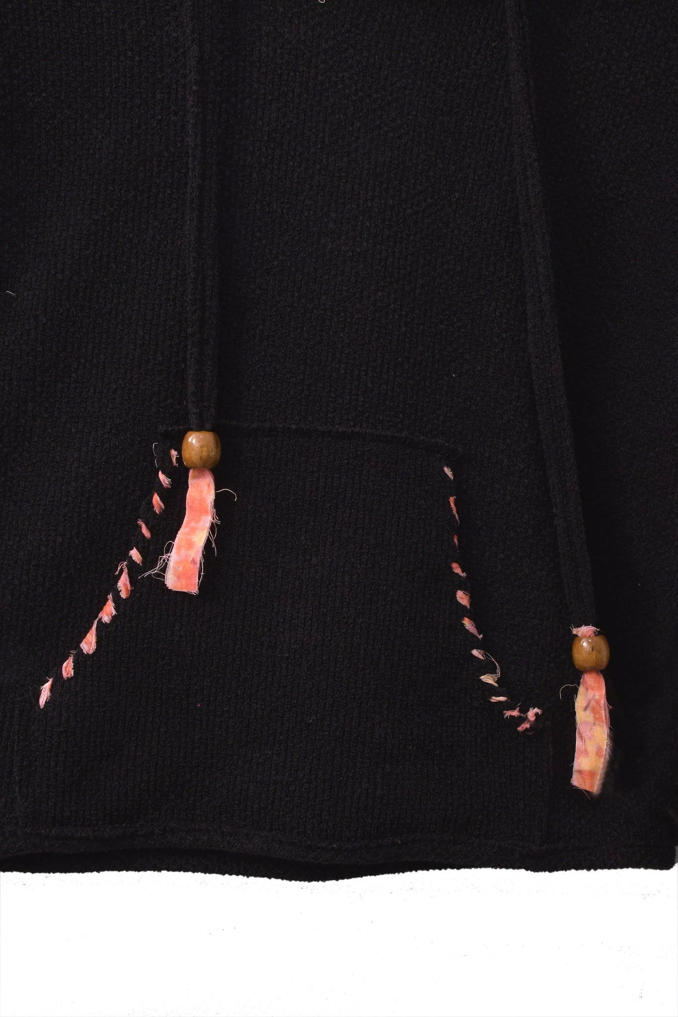 Little Stitched Up Coziness Hoodie in Black