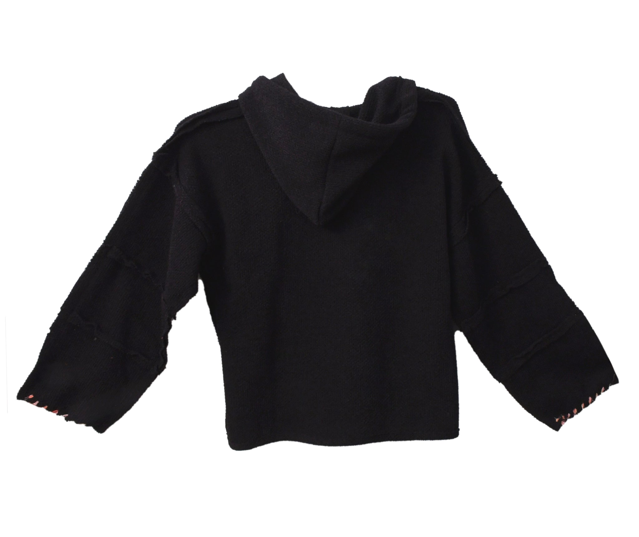 Little Stitched Up Coziness Hoodie in Black