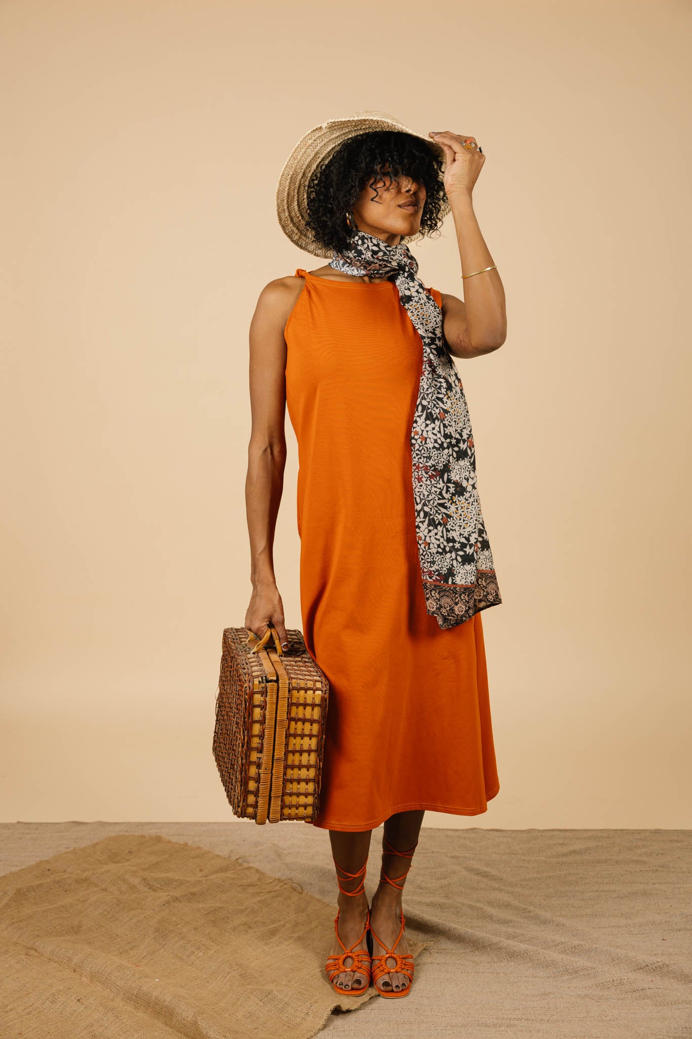 Cairo Dress in Brick