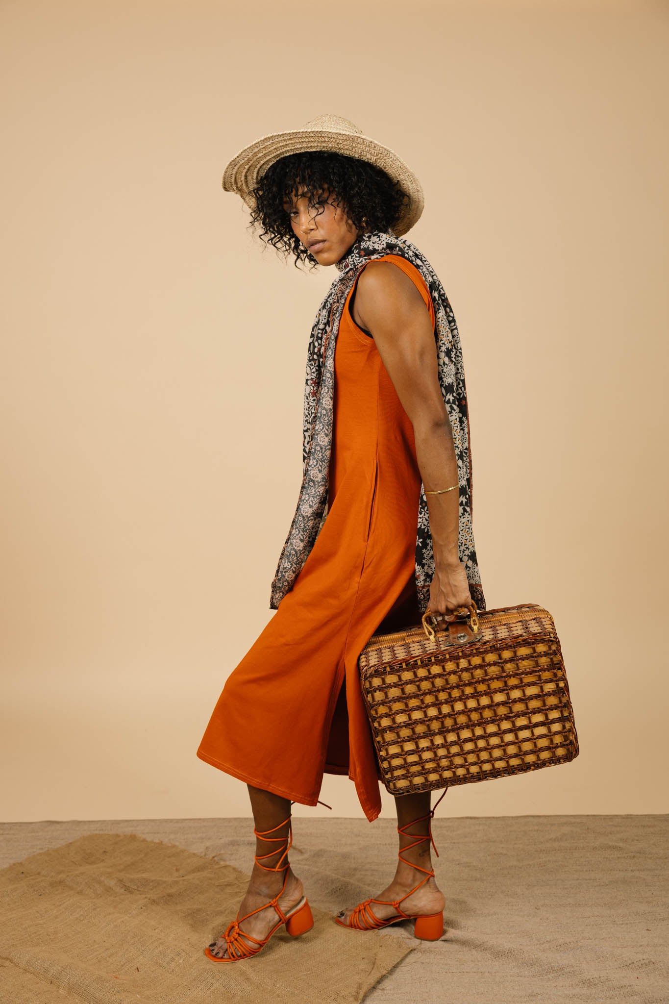 Cairo Dress in Brick