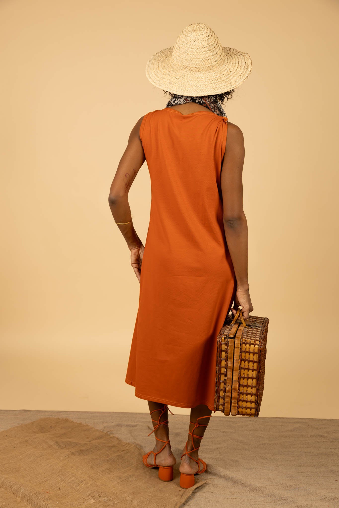 Cairo Dress in Brick