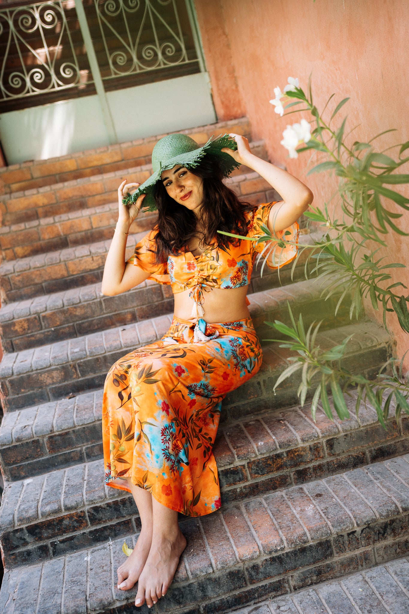 Firefly Crop Top in Zaytuna Print