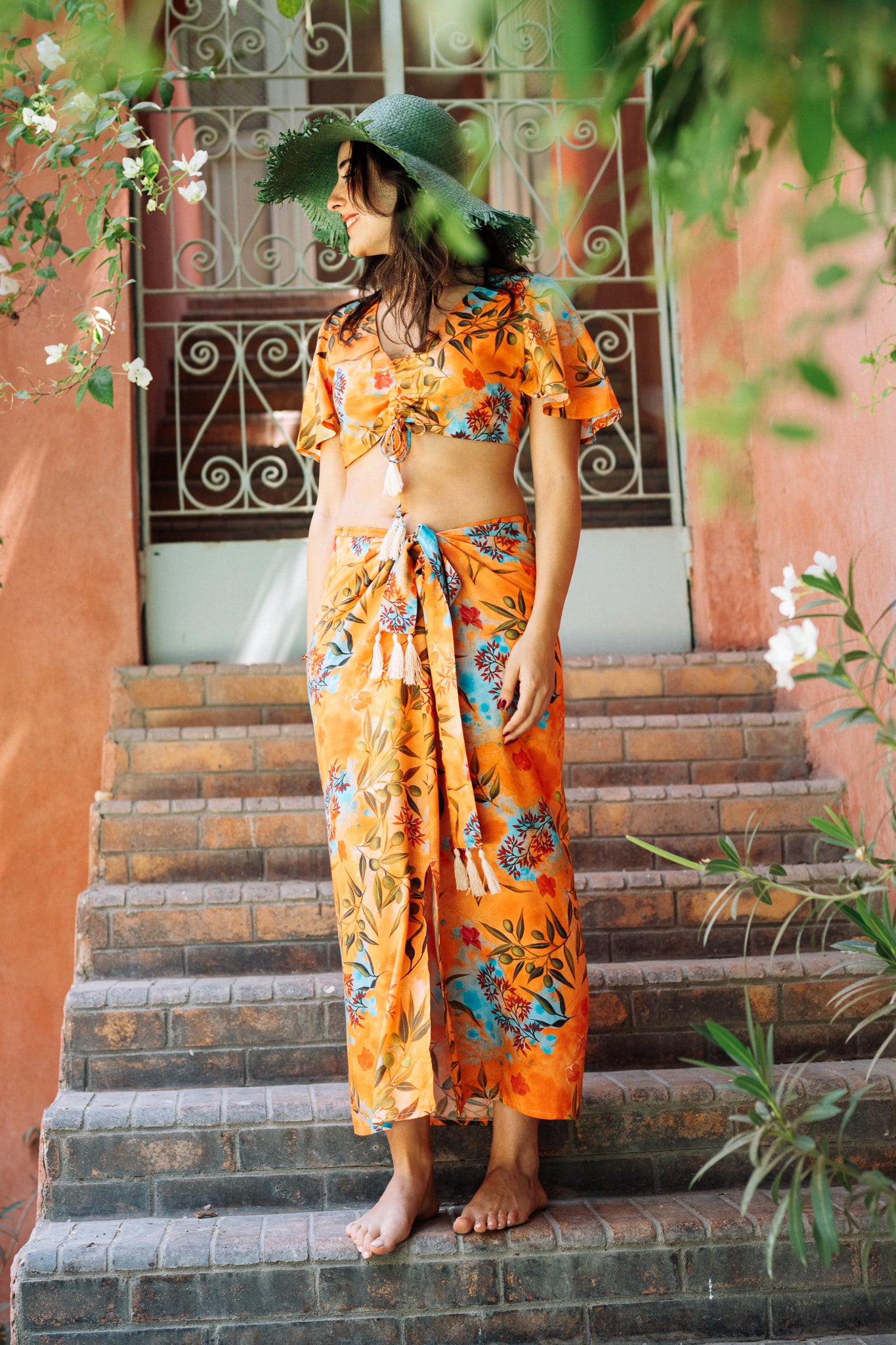 Midsummer Knot Skirt in Zaytuna Print