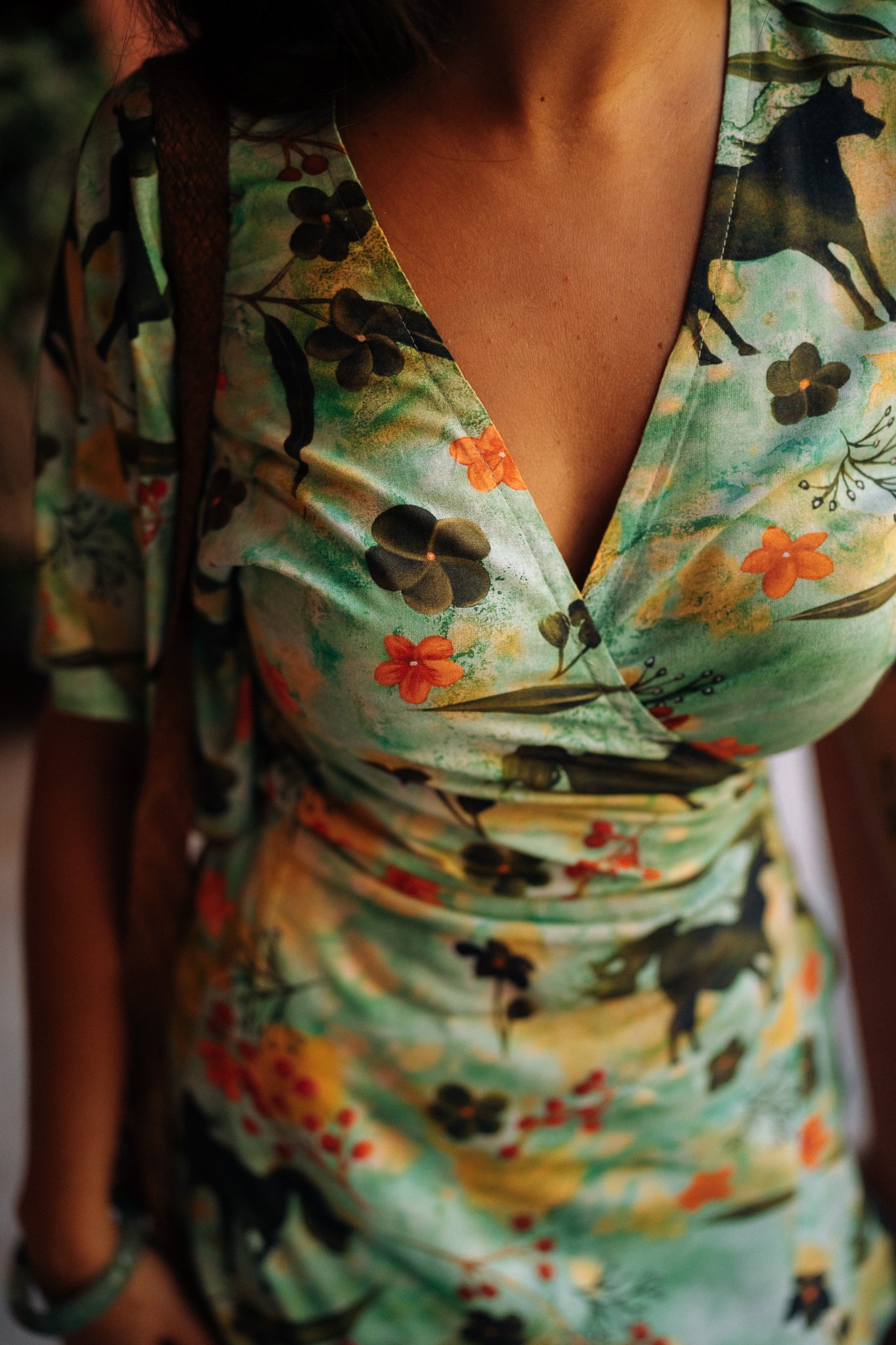 Sunday Fling Wrap Dress in Arabian Nights