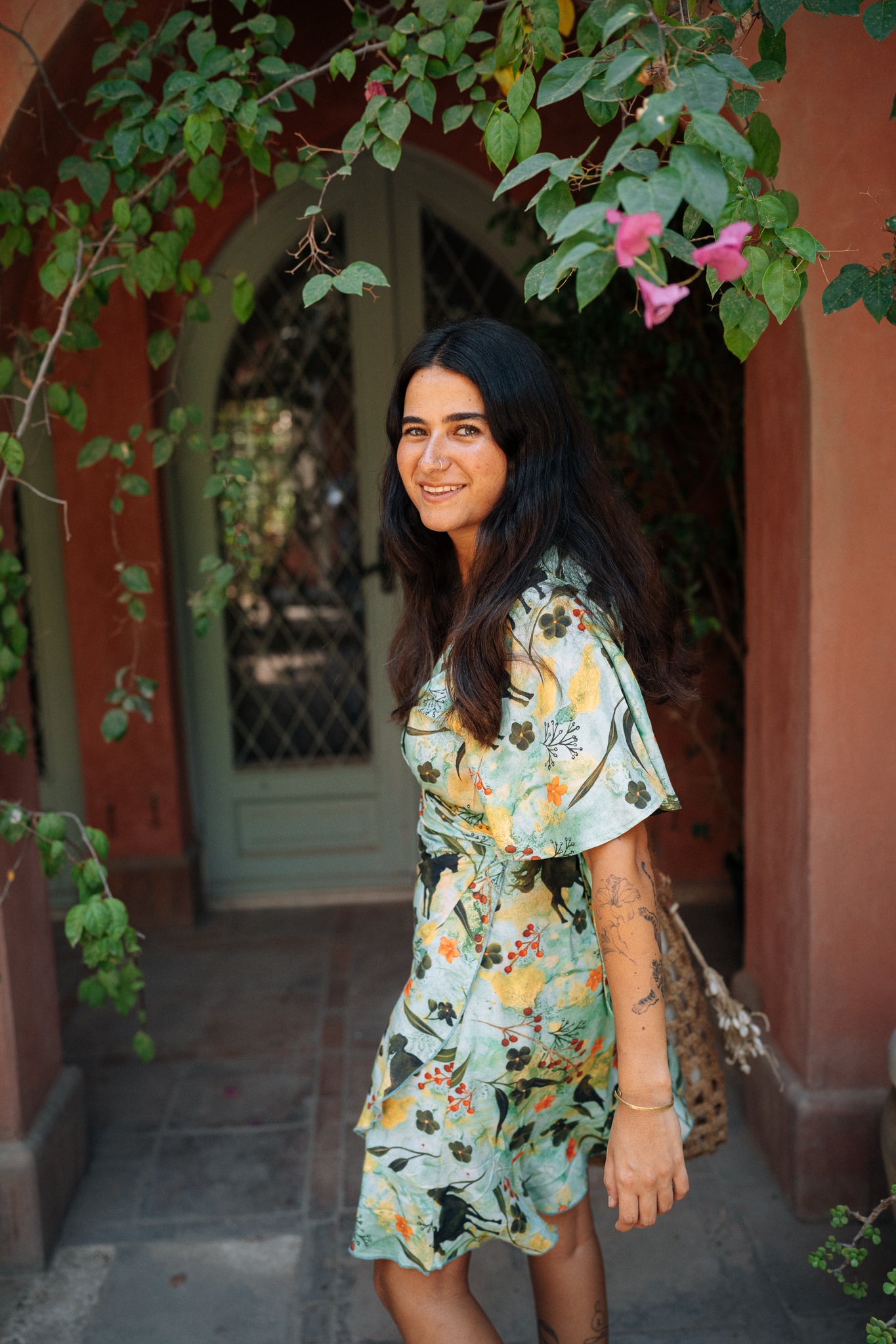 Sunday Fling Wrap Dress in Arabian Nights