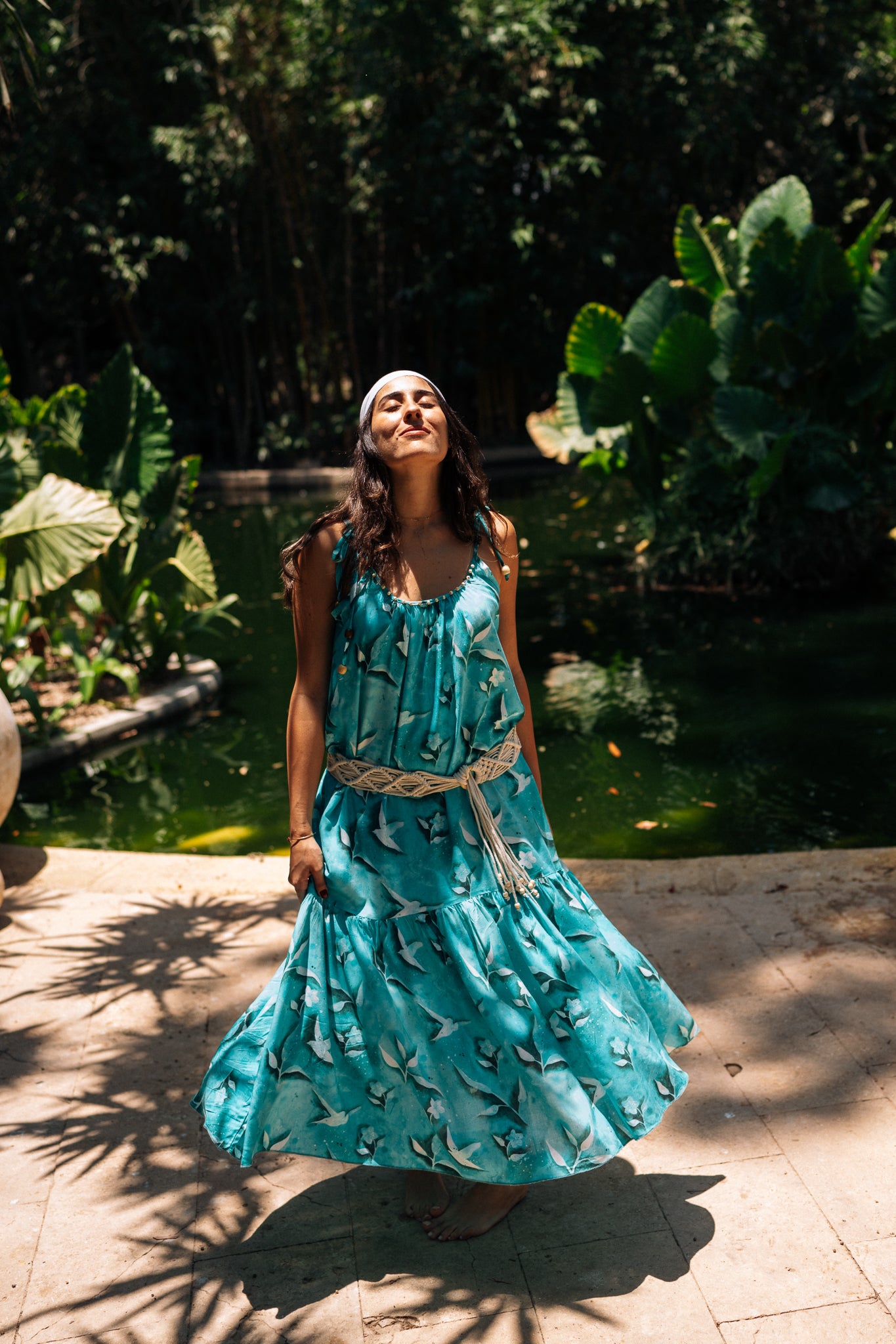 Strappy Dress in Tuyour Print