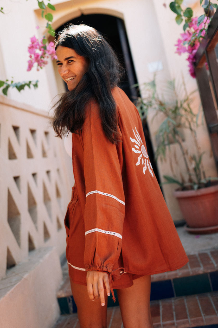 The Aziza Sun Linen Shirt in Havan