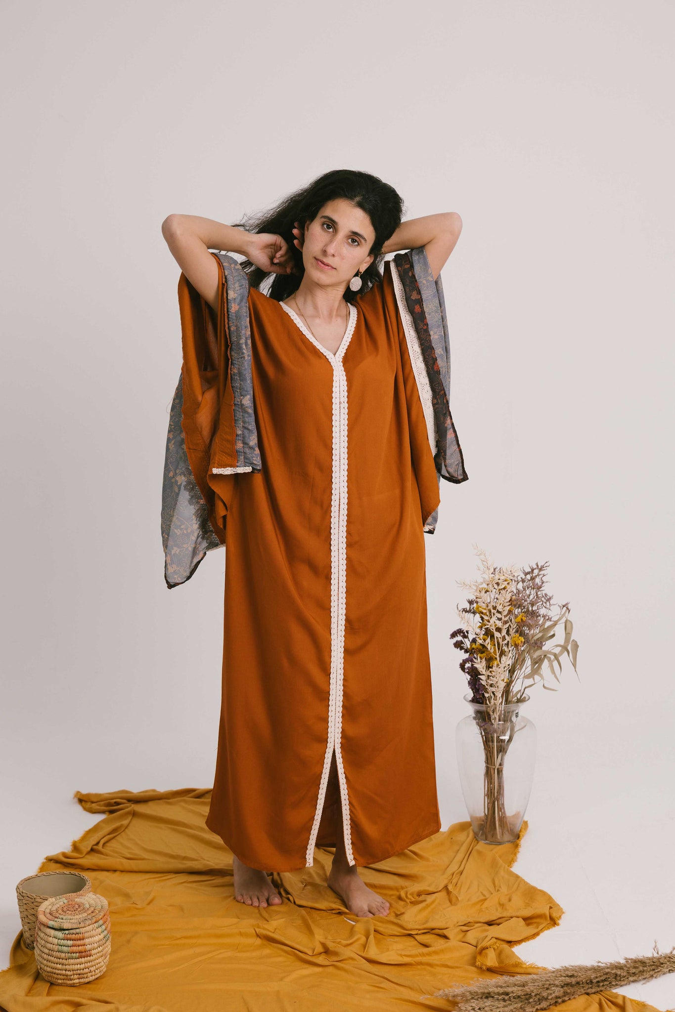 Angel Wings Floral Camel
