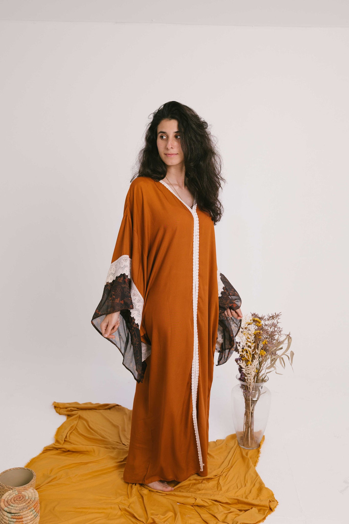 Angel Wings Floral Camel