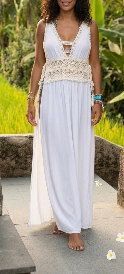 Sweetheart Maxi Flowers White
