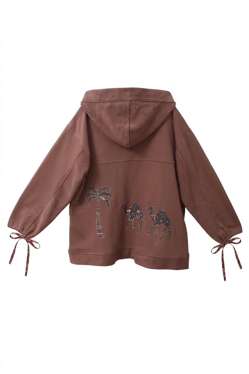 Al Wadi Cardigan in Palm Brown