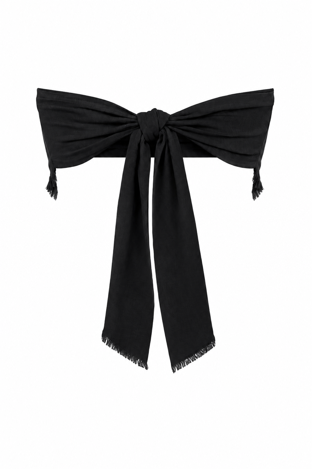 Sunset rays top linen black