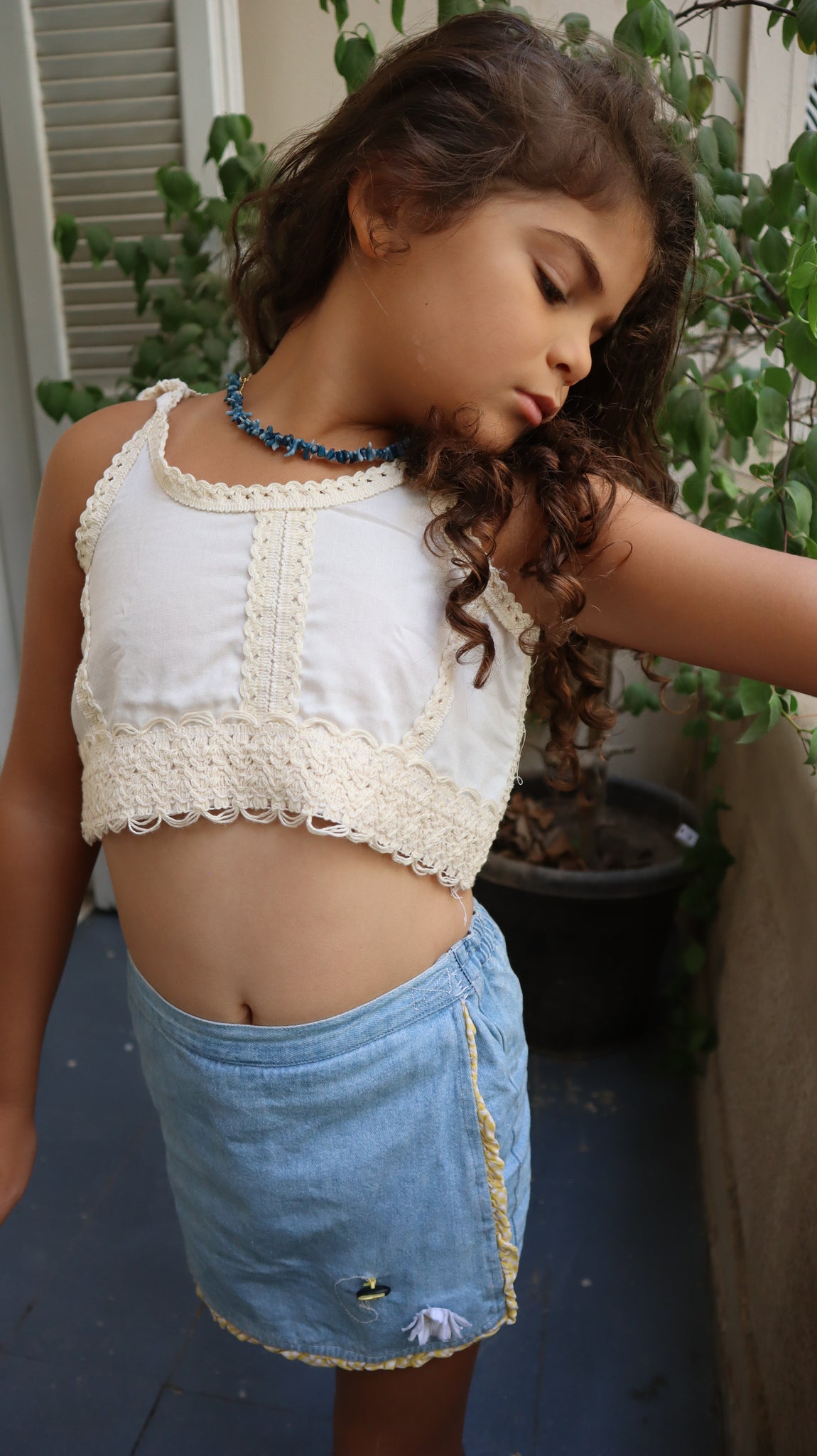 Little Seaside Cami Top in White