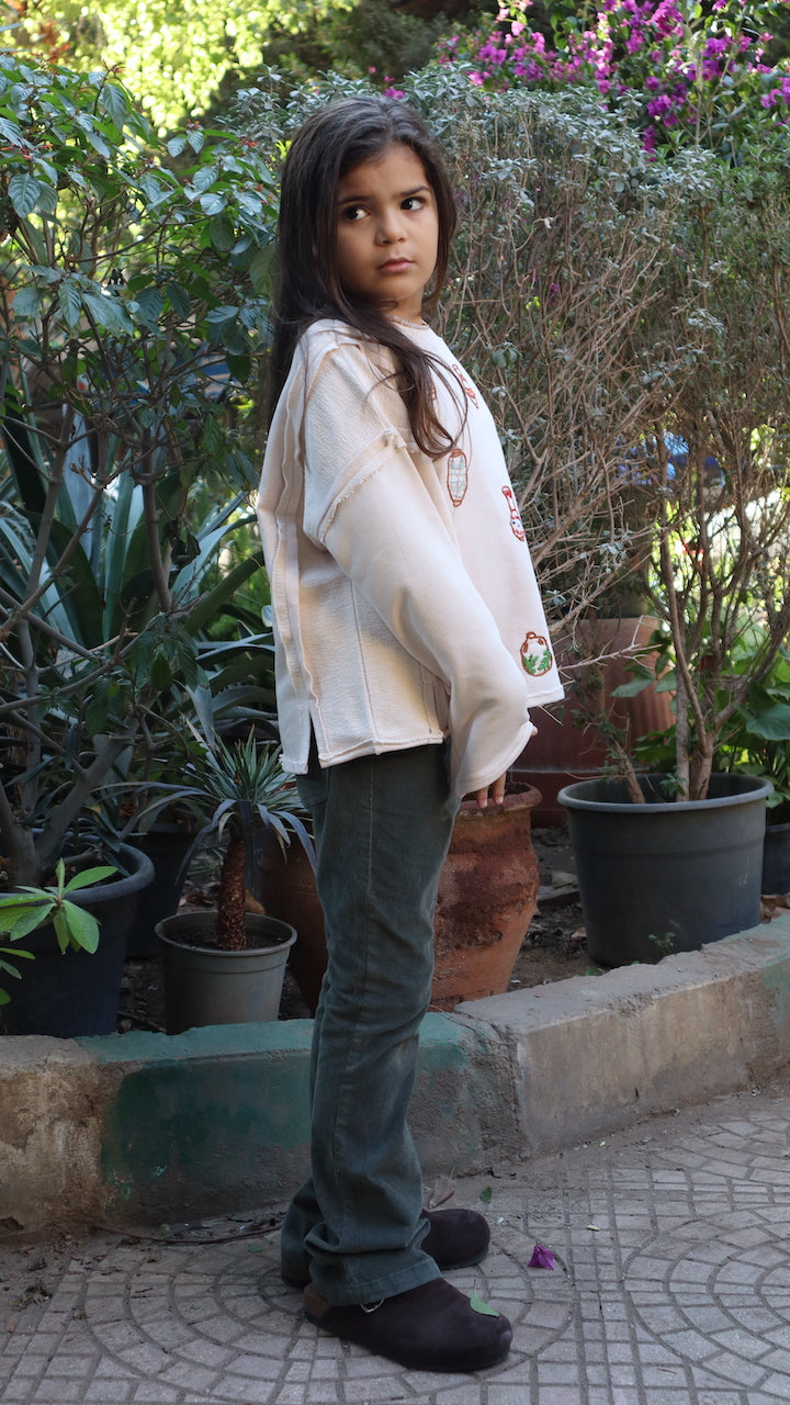 Little Olal Sweater in Cream