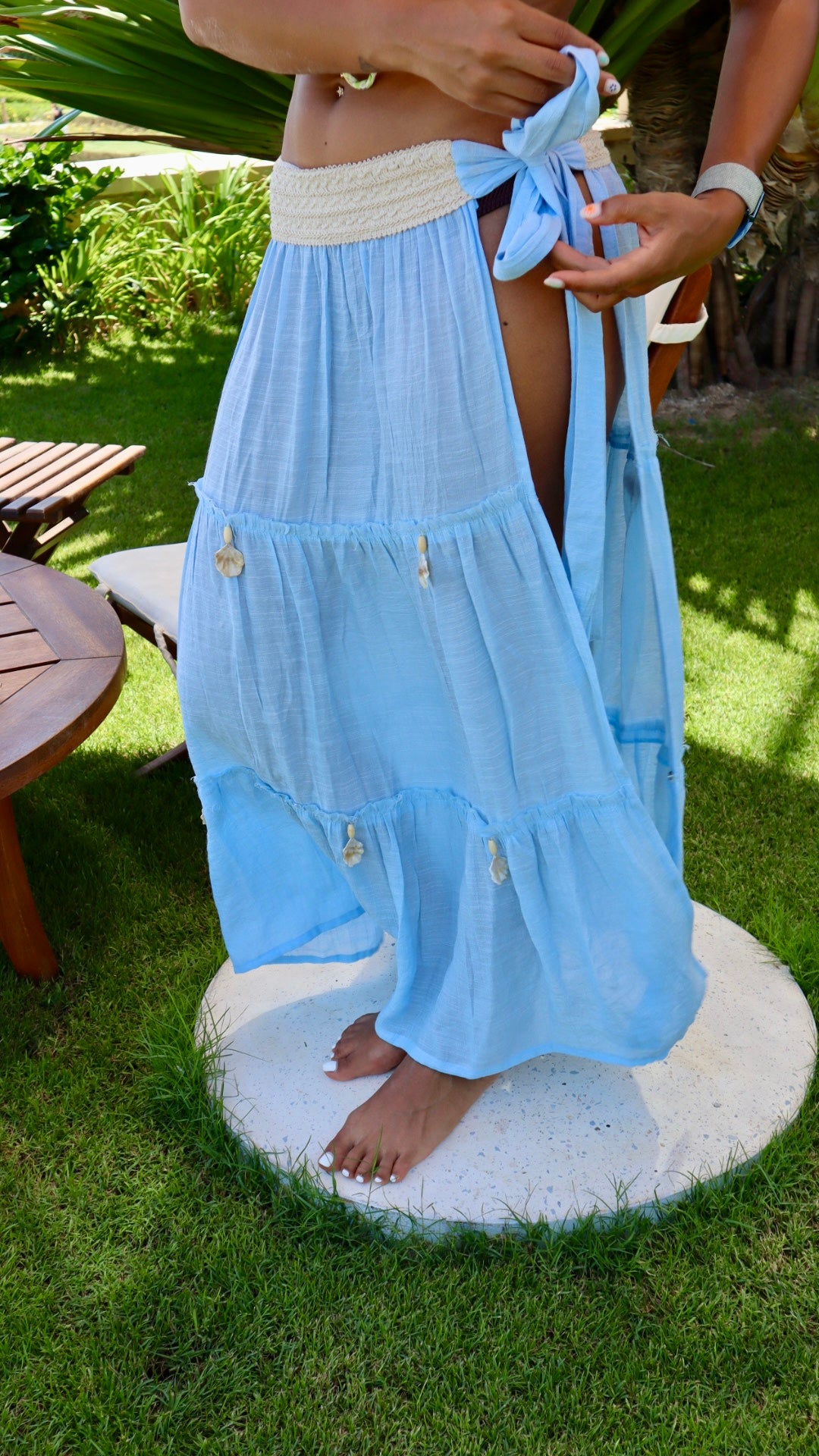 Gypsy Skirt in Sahel Blue-FS