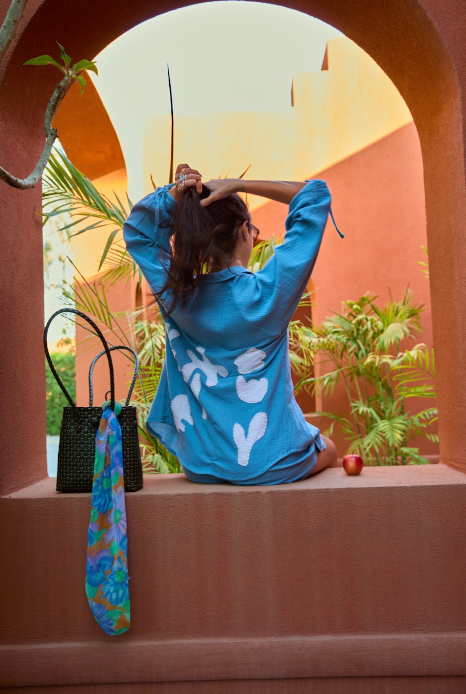 Aziza shirt in Matisse Blue