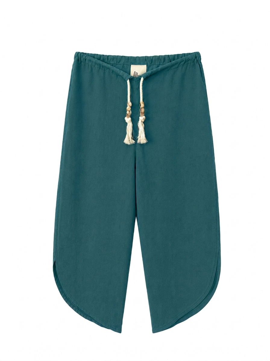 Little Shelly Slits of Air Pants Turquoise