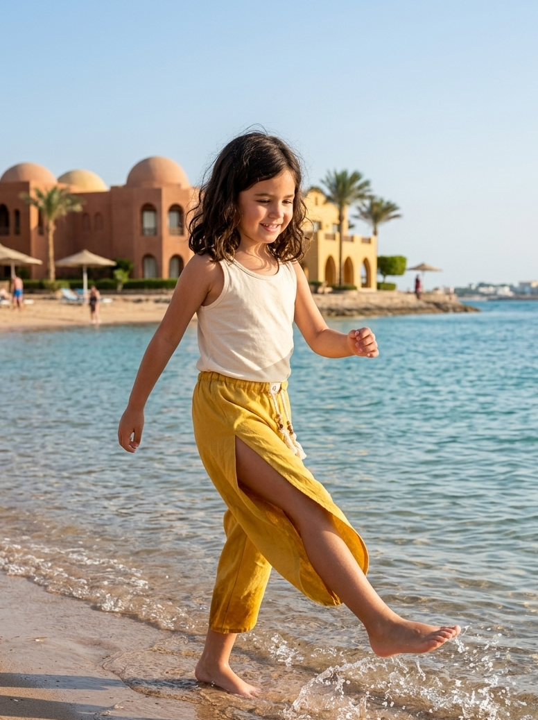 Little Shelly Slits of Air Pants yellow