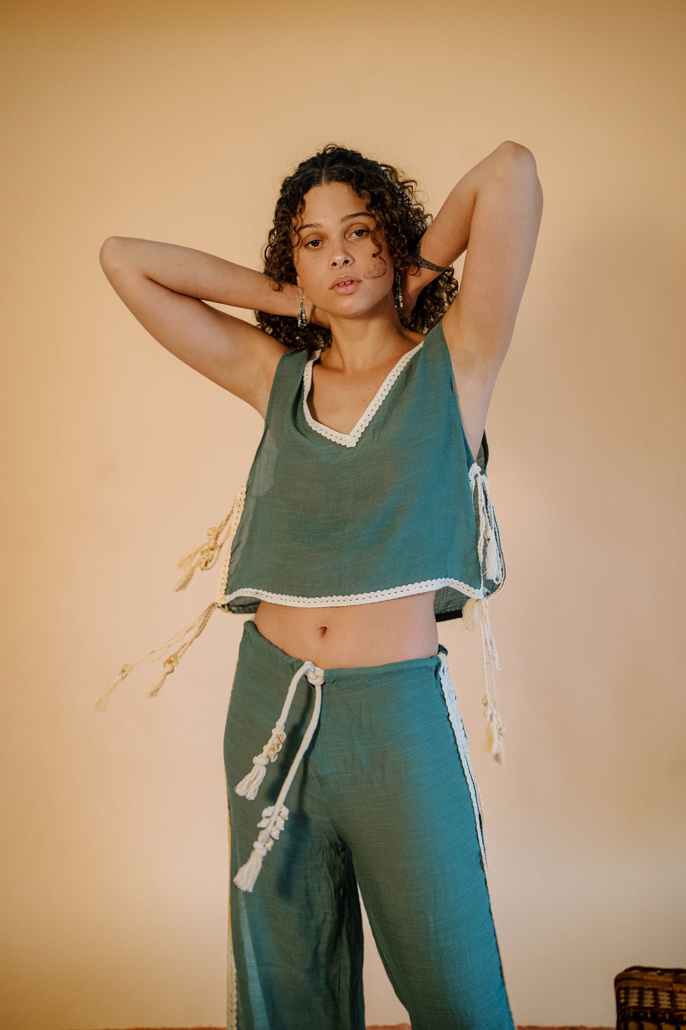 Coastal Slits Top In Olive