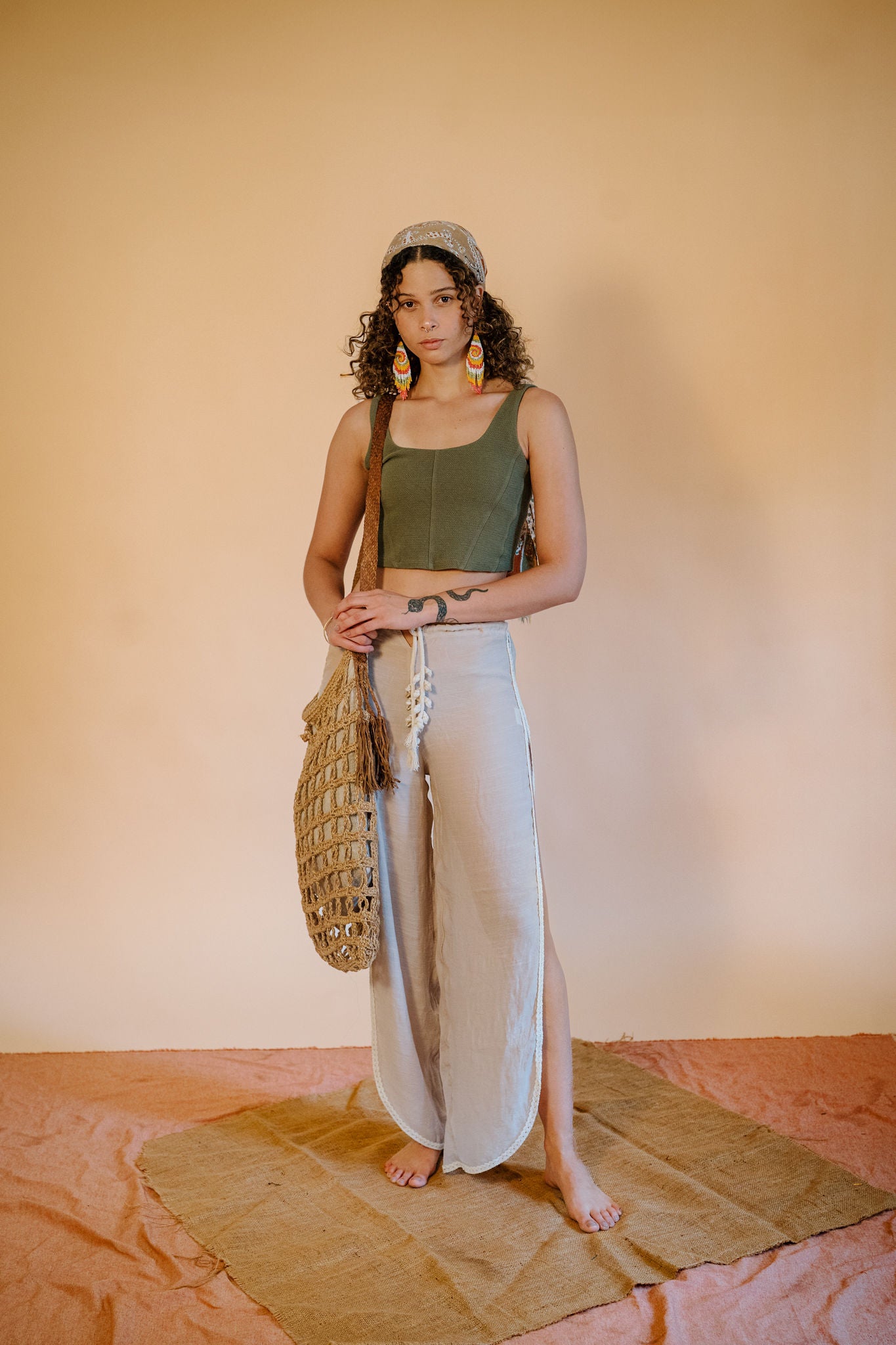 Coastal Slits Pants in Cafe