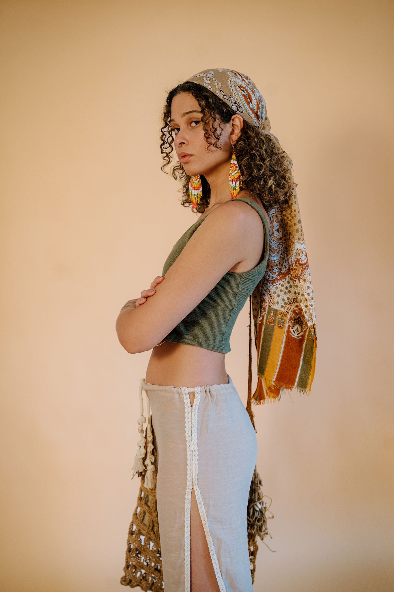 Coastal Slits Pants in Cafe